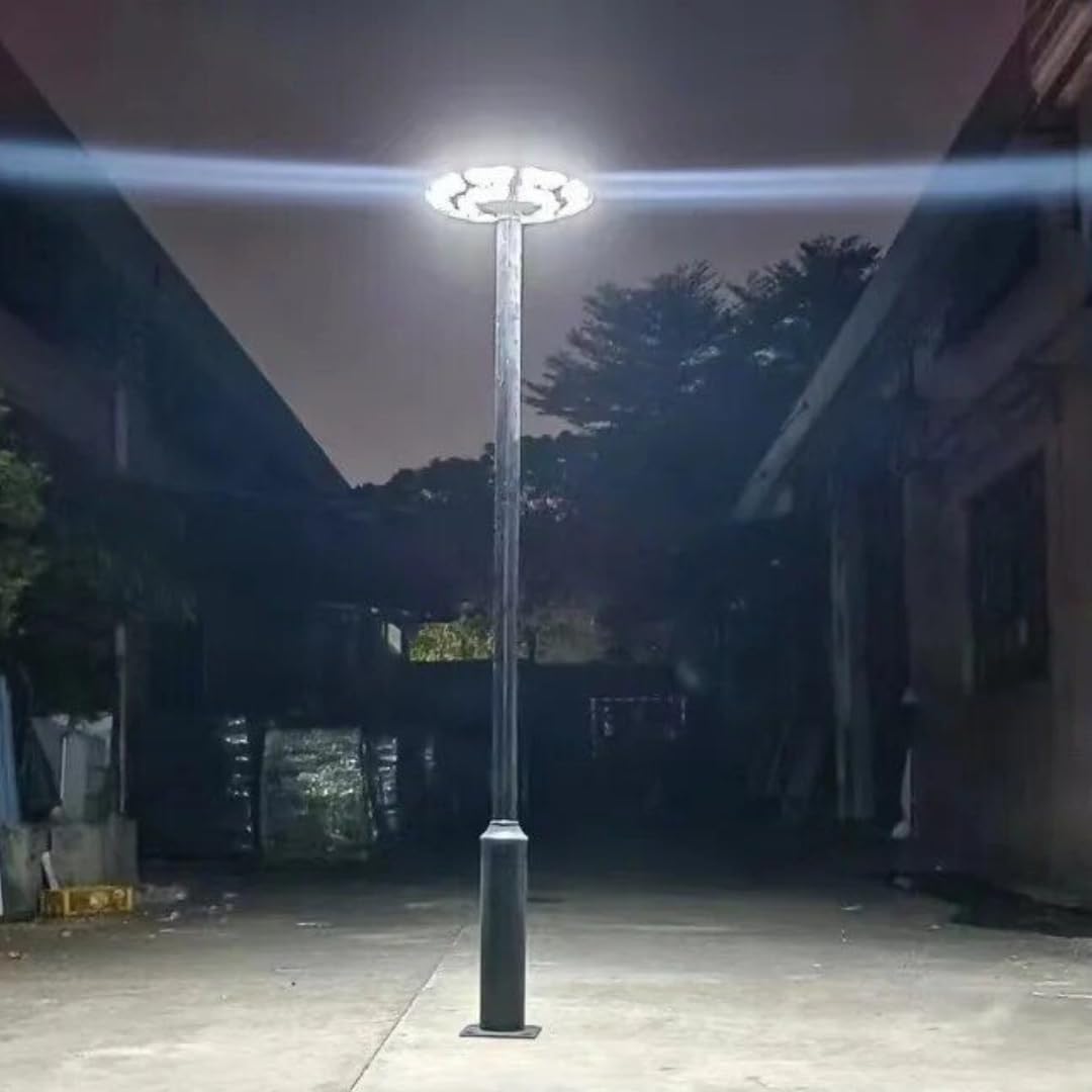 Lampione Solare Led Esterno, Lampione da Giardino 1200 Watt
