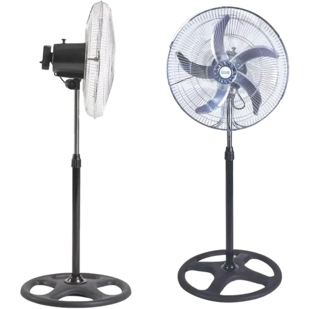 Ventilatore A Piantana Silenzioso, Ventilatore Potente Elettrico In Acciaio Con 5 Pale In Alluminio
