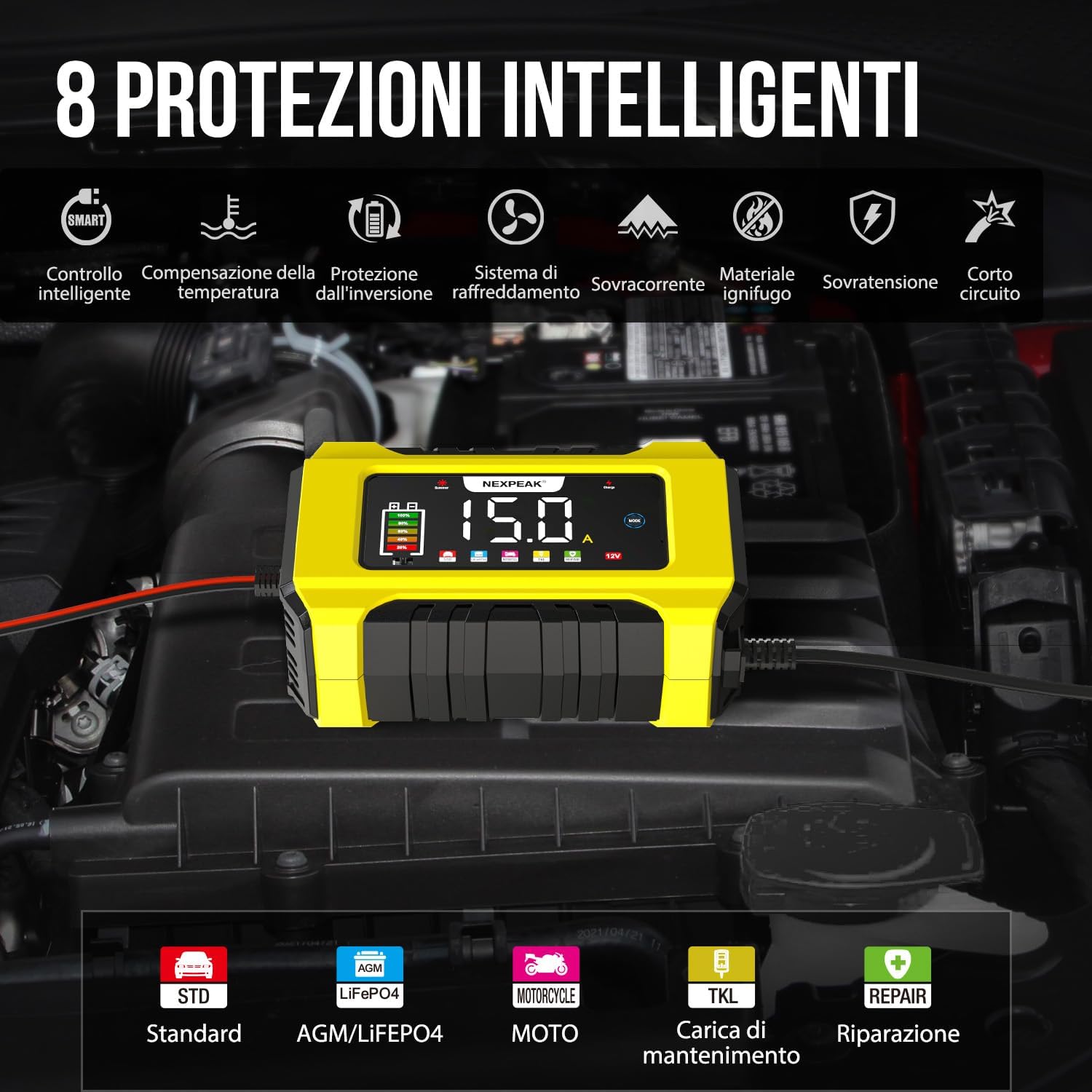 Carica Batteria per Auto Intelligente