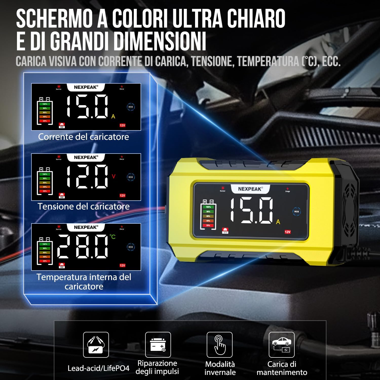 Carica Batteria per Auto Intelligente