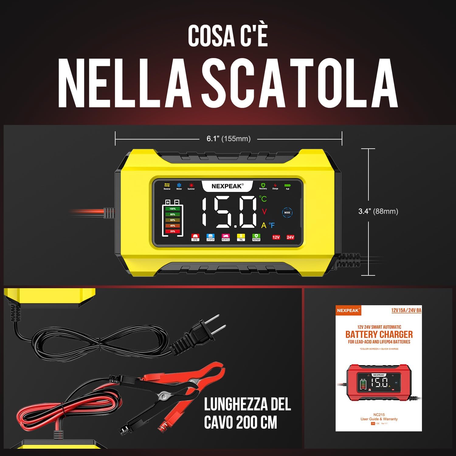 Carica Batteria per Auto Intelligente