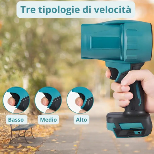 Soffiatore a Batteria con Turbocompressore – Alta Potenza e Autonomia 48V;